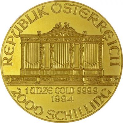 Zlatá mince Vídeňští filharmonici 1 Oz ATS Reliéfní
