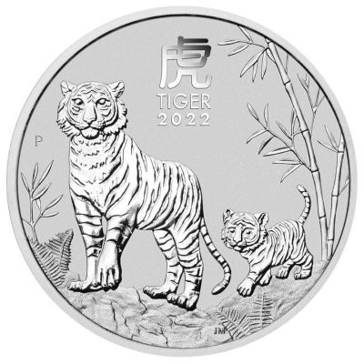 Stříbrná mince Rok Tygra 1/2 Oz 2022 