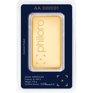 Zlatý slitek Philoro 100 g