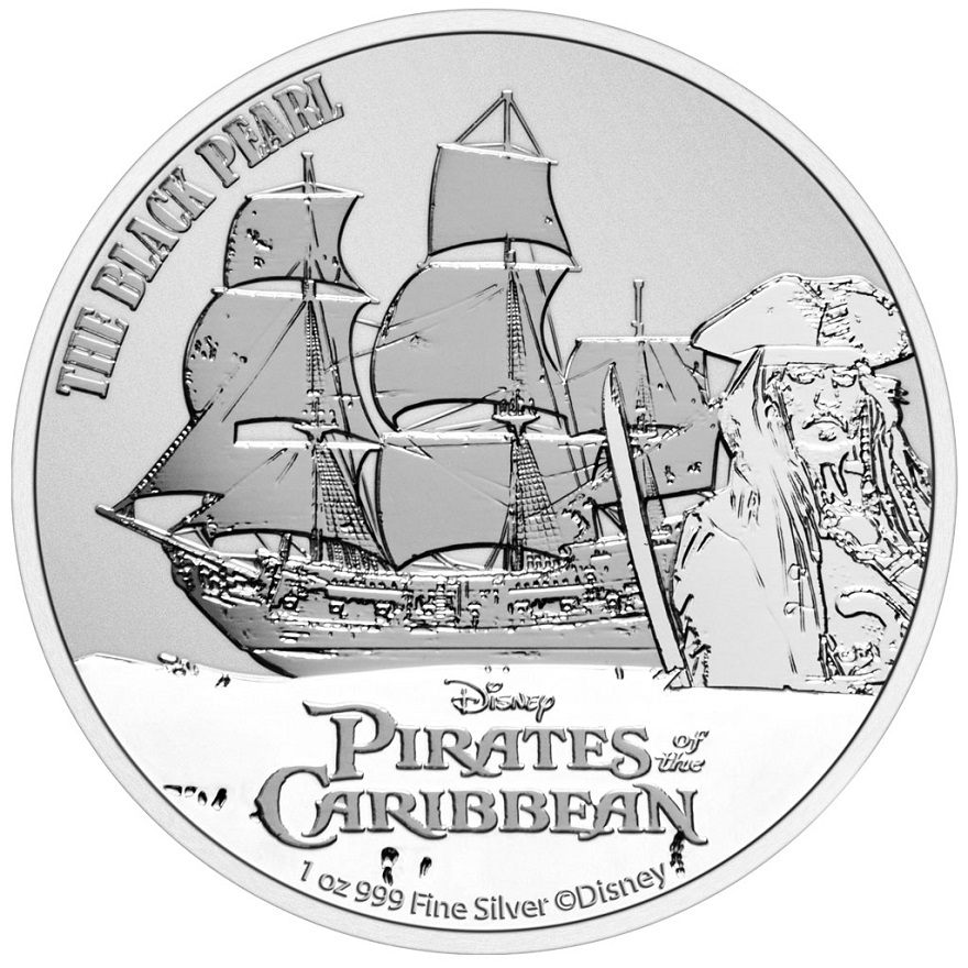 Stříbrná mince piráti z Karibiku - Černá perla  1 oz  2021
