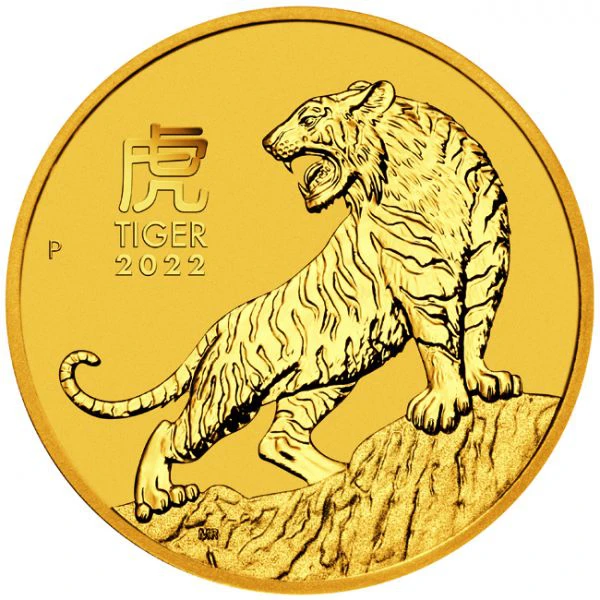 Zlatá mince Lunární serie III Rok Tygra 1/20 Oz 2022