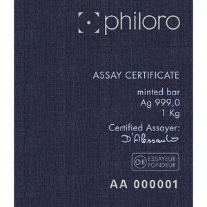 Stříbrný slitek Philoro 1000 g 