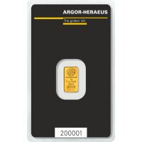 Zlatý slitek Argor Heraeus 1 g - Kinebar