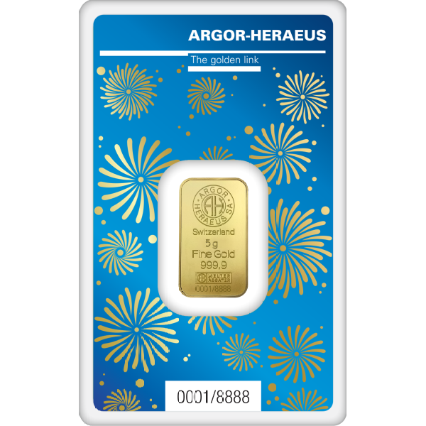 Zlatý slitek Argor Heraeus 5 g - rok králíka