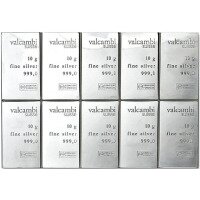 Stříbrný slitek 10x10 g Combicoin Valcambi