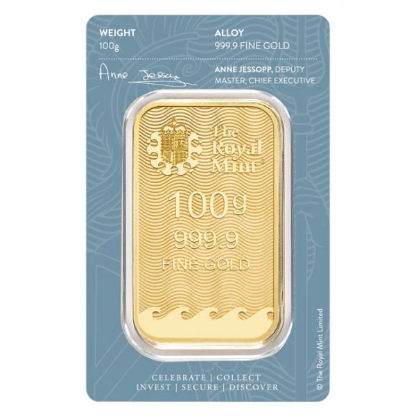 Zlatý slitek 100 g -  Královská mincovna