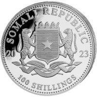 Stříbrná mince Slon Somálský 2023, 1 oz