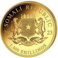 Zlatá mince 1 Oz Slon 2023 Somálsko