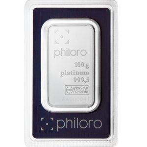 Platinový slitek Philoro 100 g
