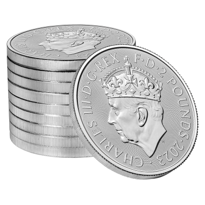 Stříbrná mince Britannia Charles III 2023 - Korunovace, 1 oz