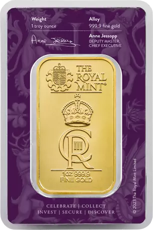 Zlatý slitek Britská královská mincovna - Oslava 2023, 1 oz