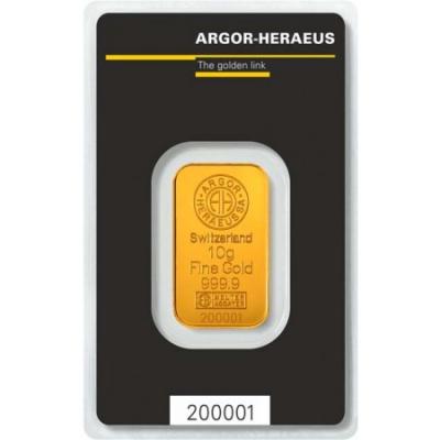 Gold bar Argor Heraeus 10 g