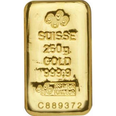 Zlatý slitek PAMP 250 g (litý)