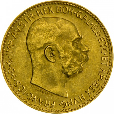 Zlatá mince - 20 korun Franz Josef, Rakousko 1915