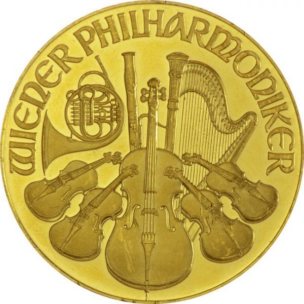 Gold coin Wiener Philharmoniker 1 Ounce ATS Embossed