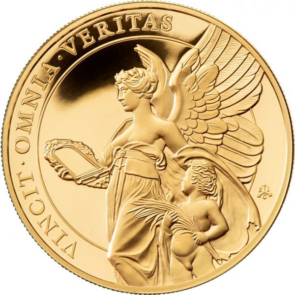 5 libra Zlatá mince Pravda - Druhé vydání ze série Queens Virtues 1 Oz