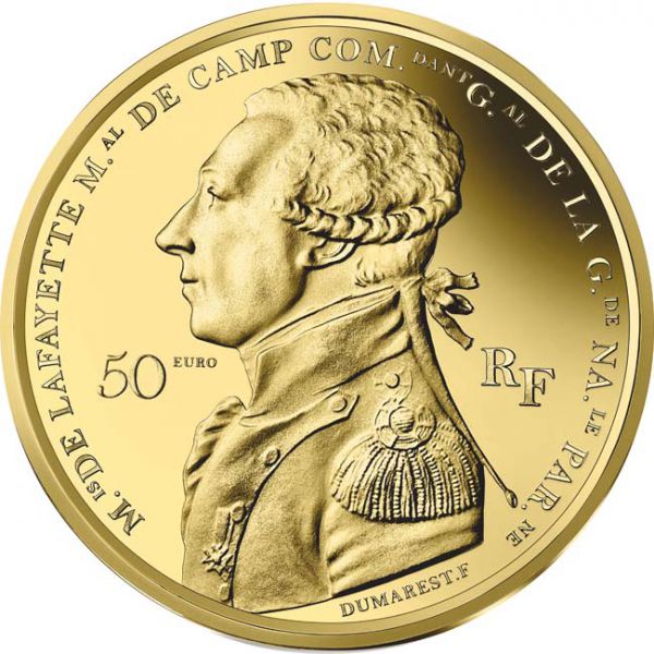 50 Euro Zlatá mince La Fayette
