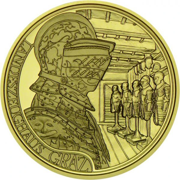 50 Euro Zlatá mince 200 let Joanneum ve Štýrském Hradci