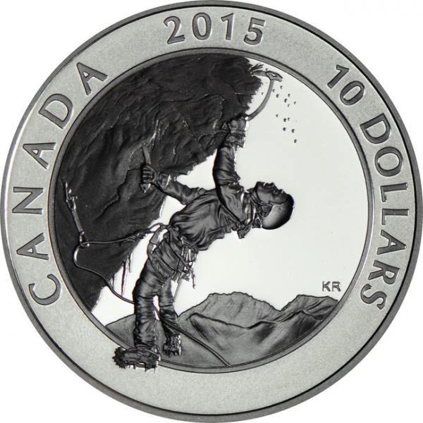 10 dolar Stříbrná mince Dobrodružství v Kanadě - Lezení po ledu MP