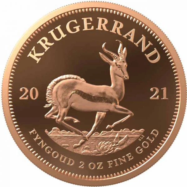 Zlatá mince Krügerrand 2 Oz v dřevěném pouzdře
