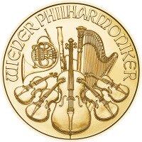 Zlatá mince Vídeňští filharmonici 1/25 Oz - 2023