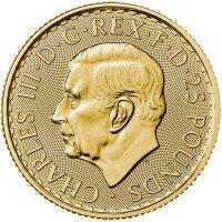 Zlatá mince Británie Charles III 2023 - 1/4 Oz