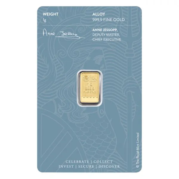 Zlatý slitek 1 g -  Královská mincovna