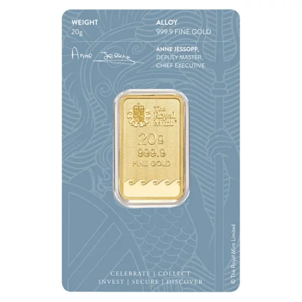 Zlatý slitek 20 g -  Královská mincovna
