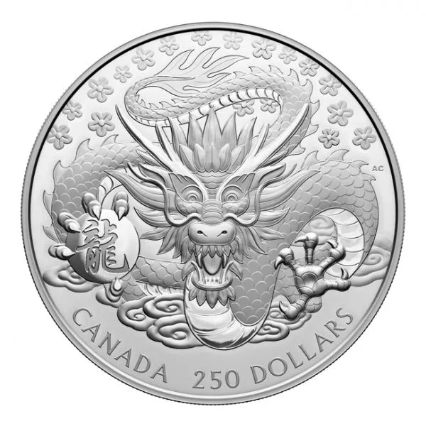 Lunární drak 2024 - Kanadská královská mincovna, 1 kg stříbra