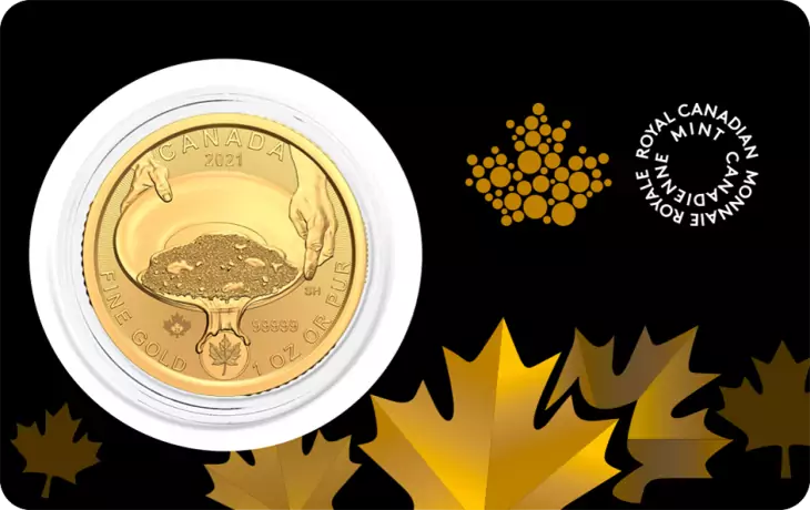 Zlatá mince Klondike Zlatá horečka - Rýžování zlata 2021, 1 oz 