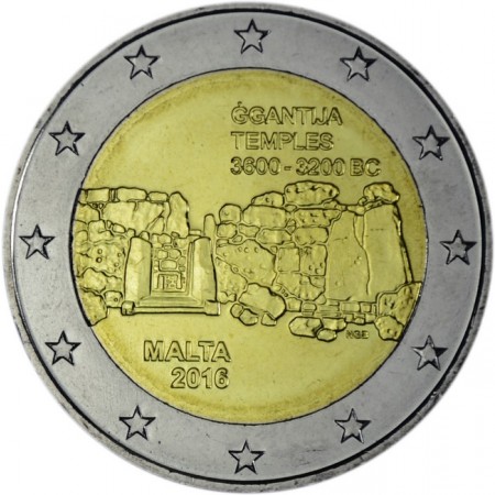 2 Euro CuNi Chrám Ggantija UN