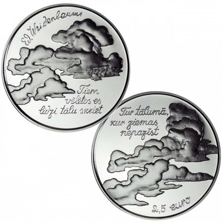 Eduards Veidenbaums, stříbrná mince