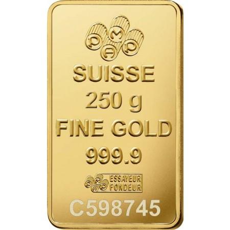 Gold bar PAMP Fortuna 250 g (embossed)