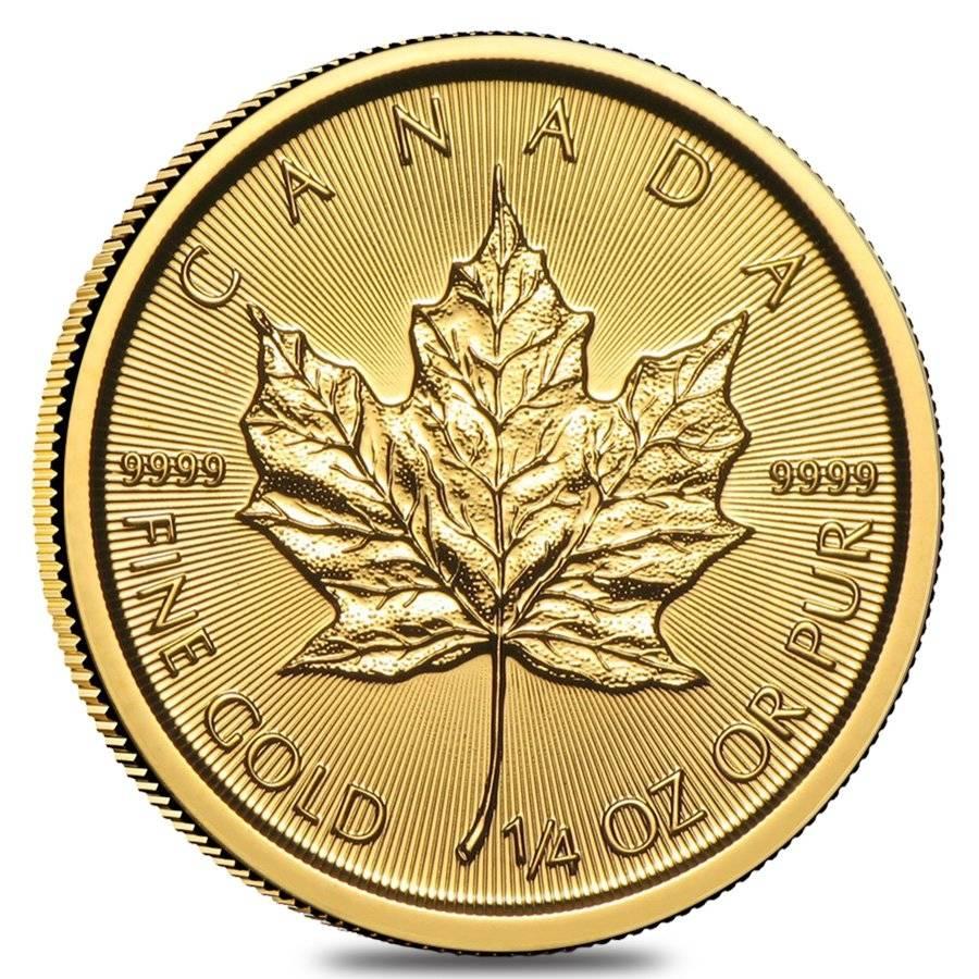 Gold coin Maple Leaf 1/4 Ounce divers