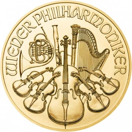 Zlatá mince Vídeňští filharmonici 1/10 Oz - různé roky