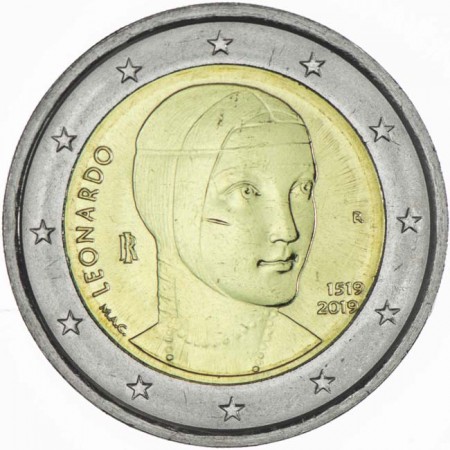 2 Euro CuNi Leonardo da Vinci