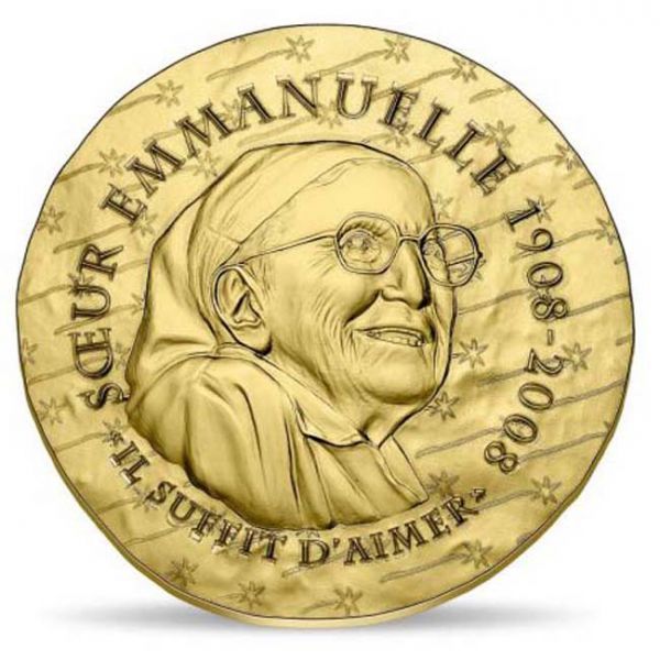200 Euro Zlatá mince Sestra Emmanuelle 1 Oz