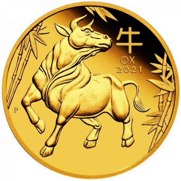 25 dolar Zlatá mince Rok buvola 2021 7,777 g