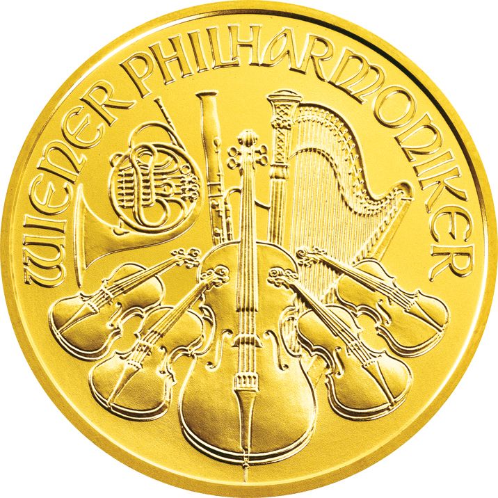 Zlatá mince Vídeňští filharmonici 1/2 Oz - 2023