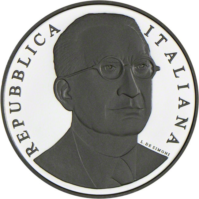 130. výročí Alcide de Gasperi, stříbrná mince