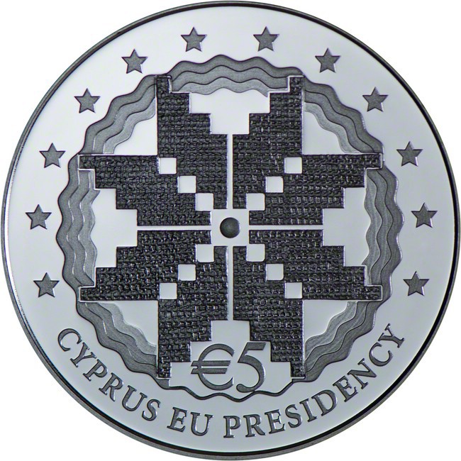 Předsednictví EU Kypr, stříbrná mince 