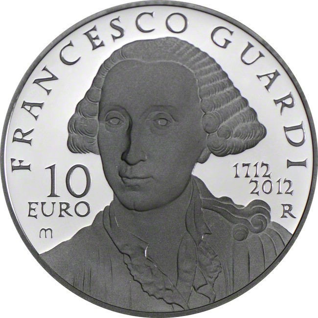 300. výročí narození Francesca Guardi, stříbrná mince